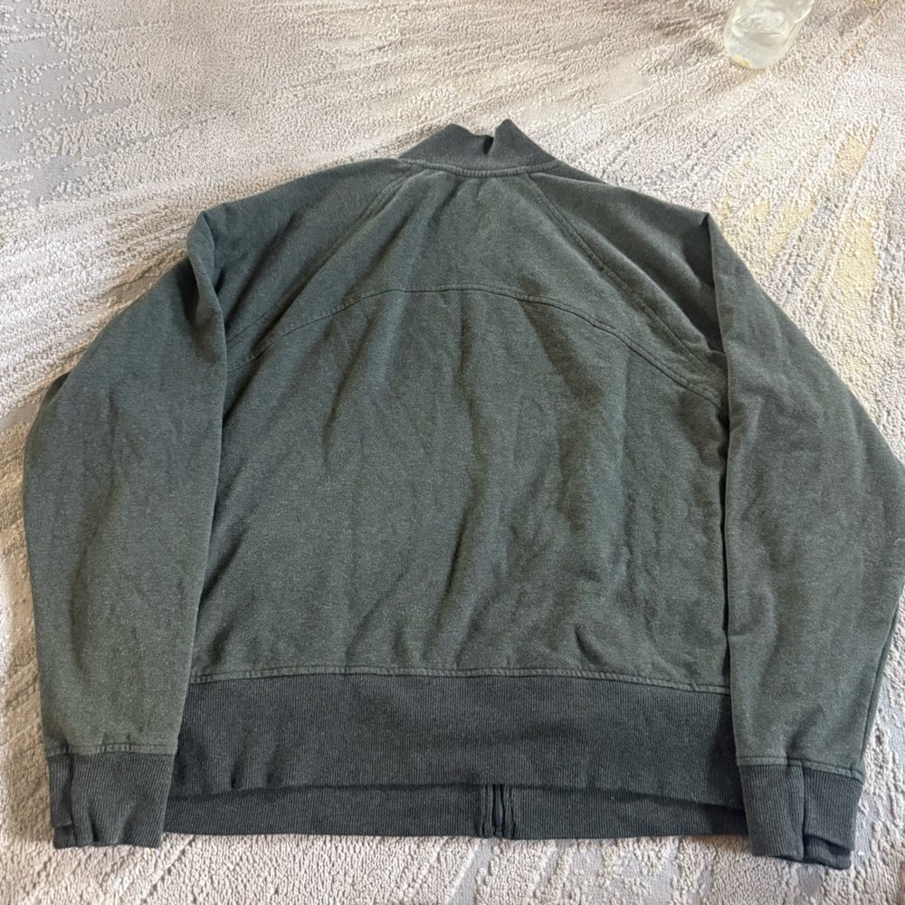 L.L. Bean Olive green Zip Up sweatshirt jacket relaxed fit  size 3X - Picture 7 of 8